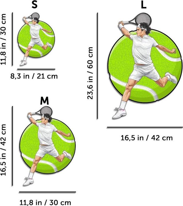 Immagine prodotto Iconic Roger Federer - Tennis - Puzzle in Legno Taglia M (270 Pezzi) (270 pezzi)