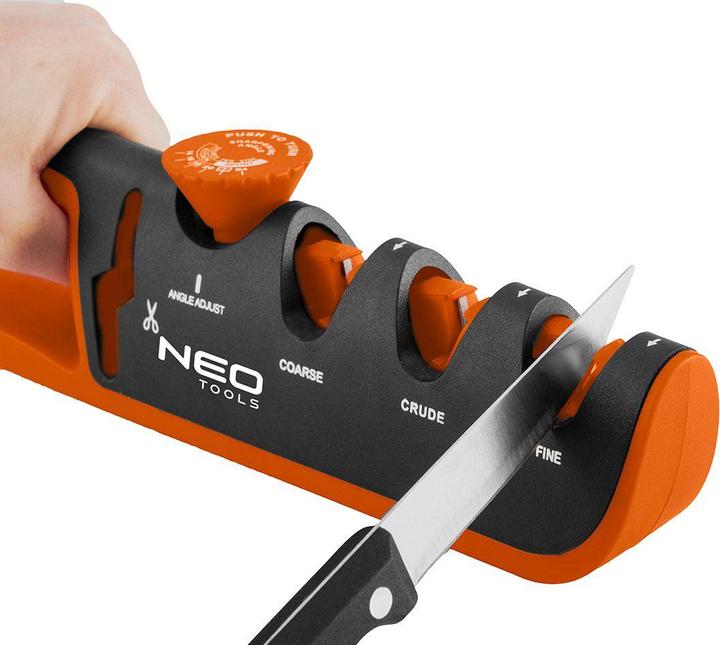 Neo Messer und Schere mit Schärfewinkelregler