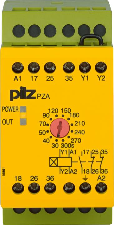 Pilz 774023 PZA 300/110-120VAC 1n/o 2n/c