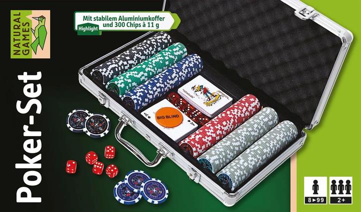 Image du produit Natural games Set de poker dans une mallette en aluminium (Allemand)
