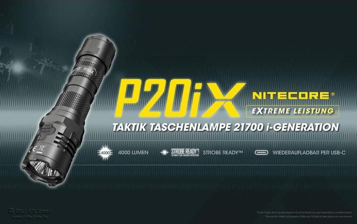 Actual product image Nitecore P20iX - 4000 lumen (14 cm, 4000 lm)