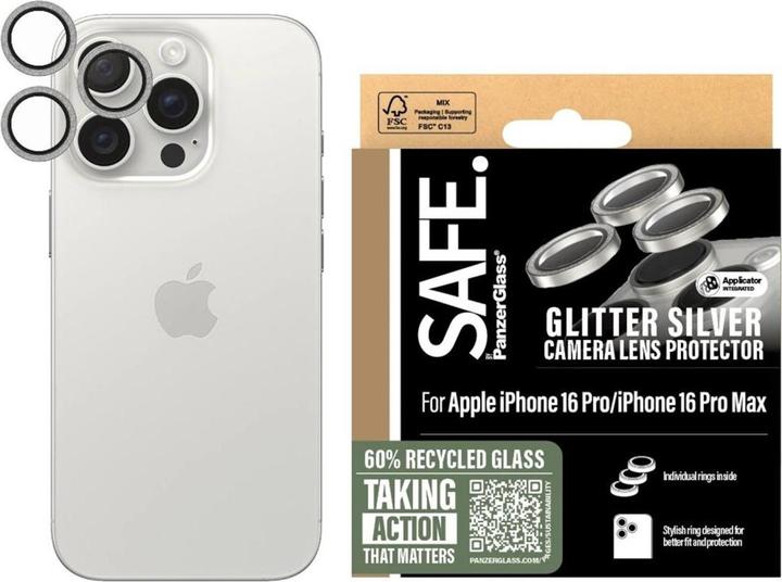 Actual product image PanzerGlass Safe. (1 Piece, Apple iPhone 16 Pro, Apple iPhone 16 Pro Max)