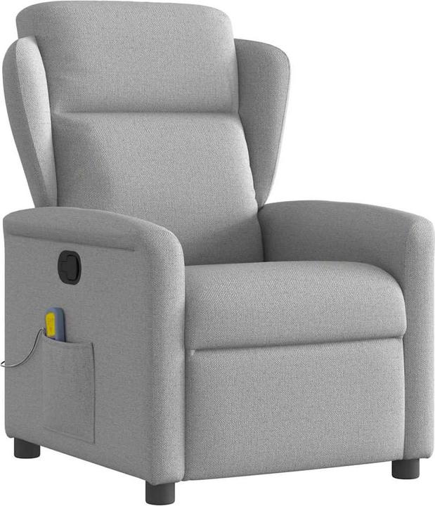 Actual product image VidaXL Massage chair cloud grey fabric