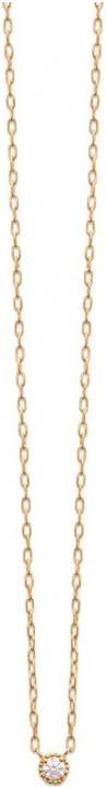 Actual product image Lara Gold plated NECKLACE - 40+2+3 - ZIRCONIA