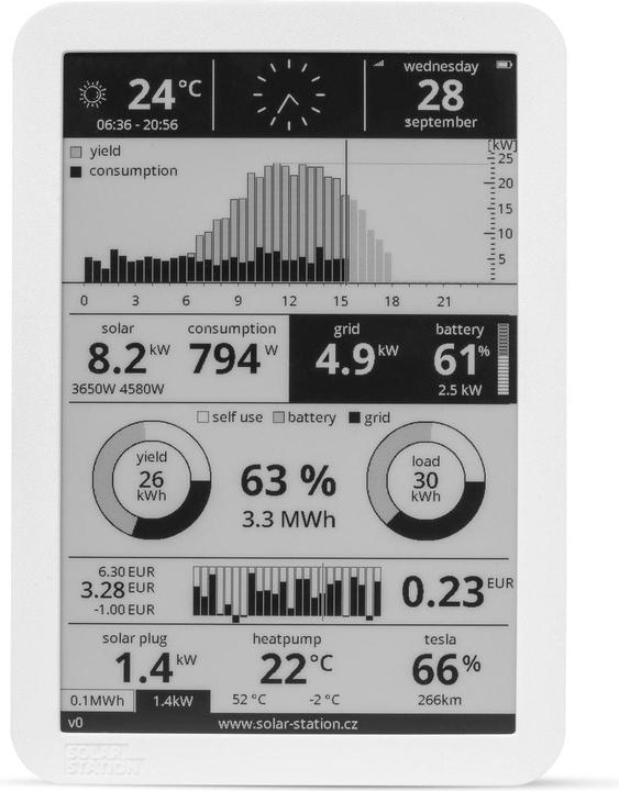 Image du produit Solar Station Solar Station 10" E-Ink-Display, Schnittstellen: WLAN