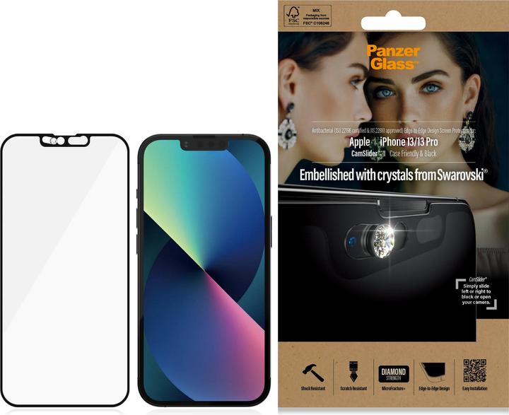 Actual product image PanzerGlass Case Friendly Cam Slider AB (1 Piece, Apple iPhone 13, Apple iPhone 13 Pro)