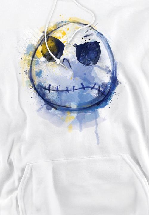 Actual product image The Nightmare Before Christmas Mens Jack Skellington Painted Hoodie (XXL)