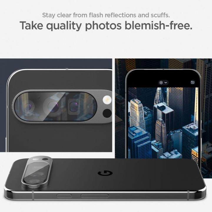Actual product image Spigen EZ Fit Tempered Glass Camera Protector Google Pixel 9 Pro 2-Pack (2 Piece, Google Pixel 9 Pro)