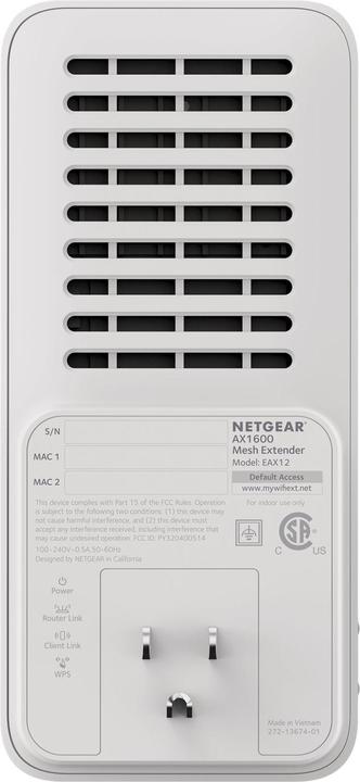 Actual product image Netgear EAX12-100PES (1200 Mbit/s, 400 Mbit/s)