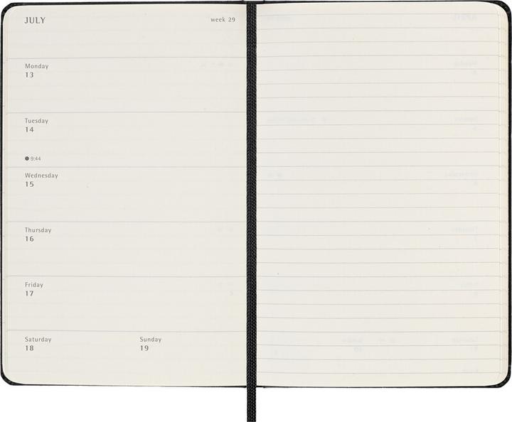 Actual product image Moleskine Schüleragenda Hard Cover Weekly Notebook (90 x 140 mm, English)