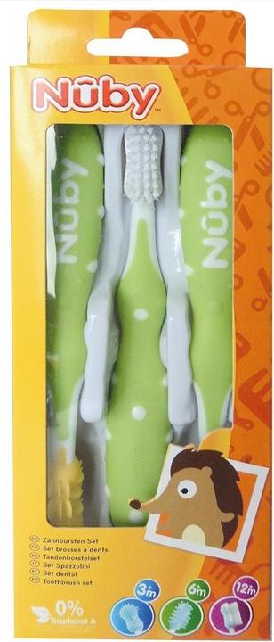 Nuby Zahnputztrainer 3er Set (Weich, 3 x)