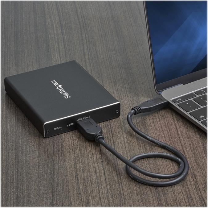 Actual product image StarTech HDD Drive Enclosure Dual-Slot (M.2 2230, M.2 2260, M.2 2242, M.2)