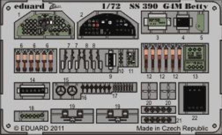 Actual product image Eduard G4M Betty for Hasegawa