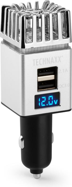Actual product image Technaxx Ionizer car air purifier for 12/24V 2x USB TX 130