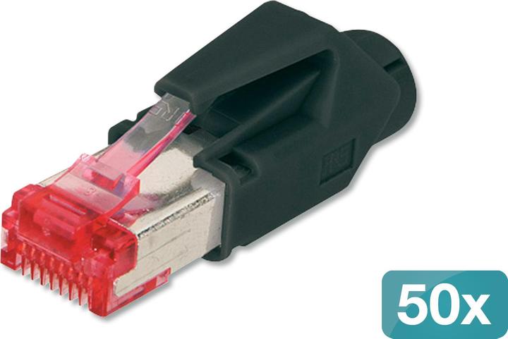 Immagine prodotto Digitus Spina modulare Hirose, CAT 6 TM21 8P8C, schermata, per cavo rotondo, incl. coperchio, 50 pezzi. (Connettore del cavo di rete)