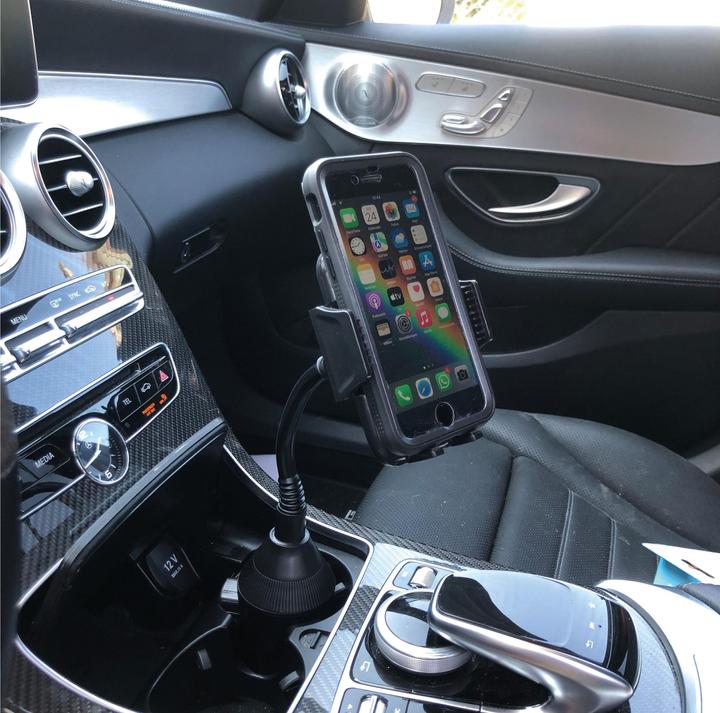 Image du produit IWH Porte-gobelet Support pour appareil mobile/voiture pivotant à 360