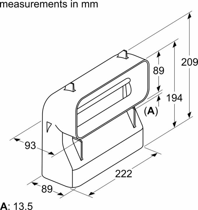 Immagine prodotto Neff Z861SB4 Curva piatta del condotto a 90° S verticale