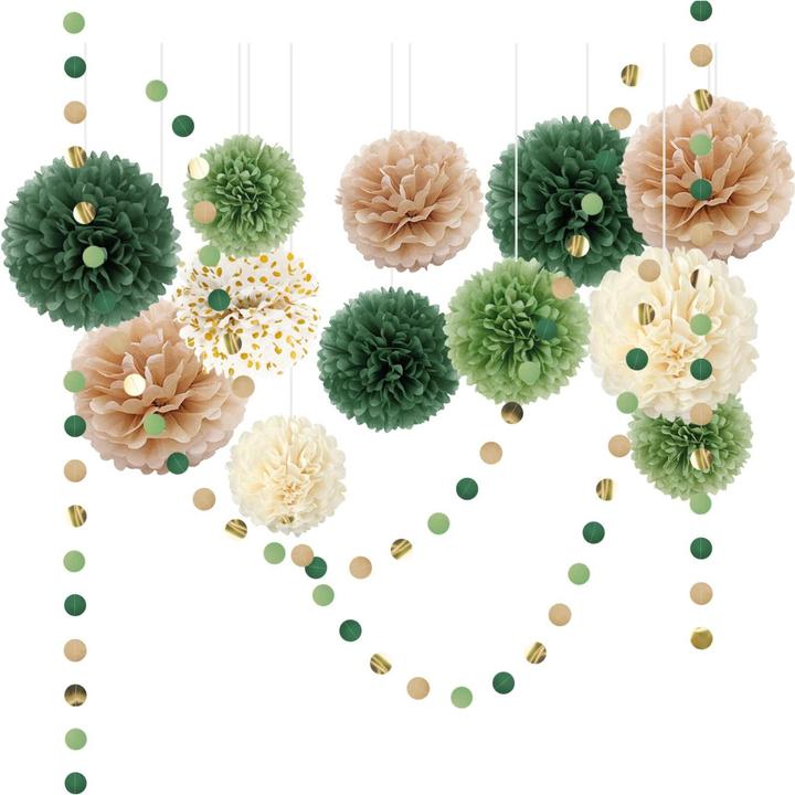 Actual product image I Am Creative Paper pompom decoration