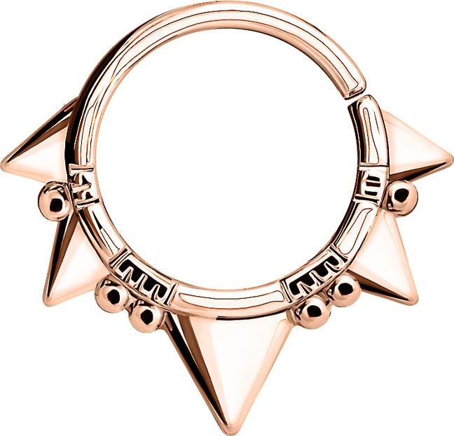 Image du produit Star Piercing Anneau septum cinq triangles or rose (Laiton)