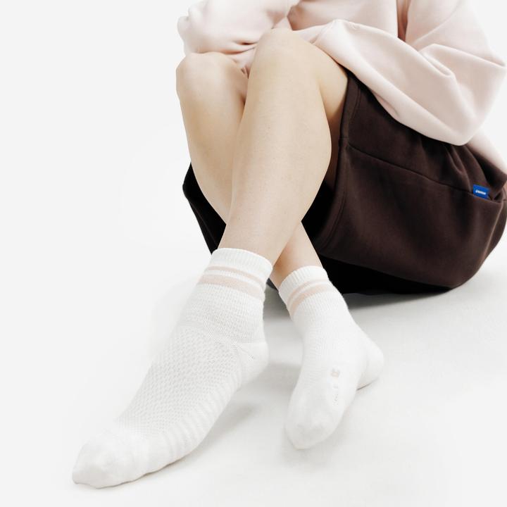 Immagine prodotto Decathlon Socken Low 3er-Pack - rosa/weiss (39, 42)