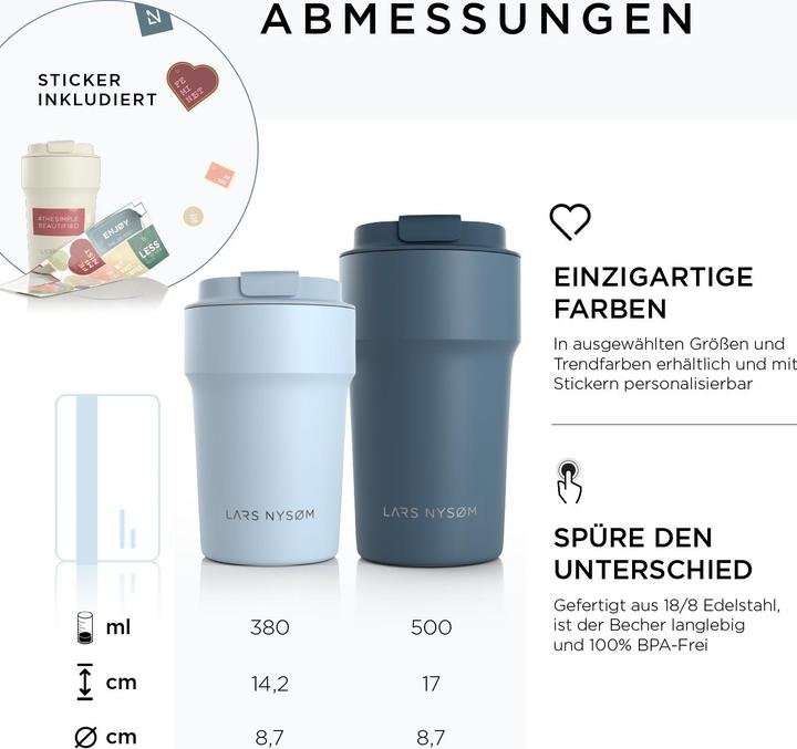 Produktbild Lars Nysøm Edelstahl Thermobecher Bevaegelse (0.38 l)