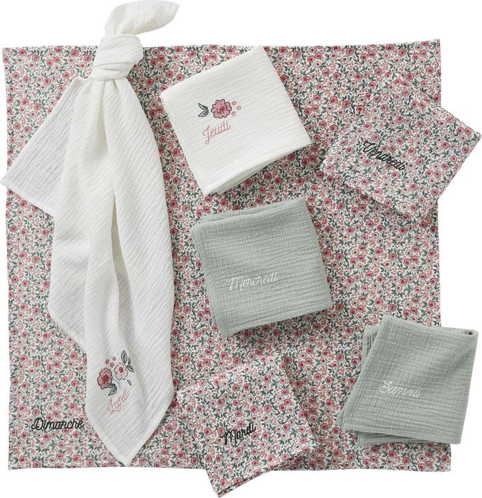 Actual product image Vertbaudet 7er-Pack Baby Wickeltücher aus Bio-Baumwolle (70 cm, 70 cm)