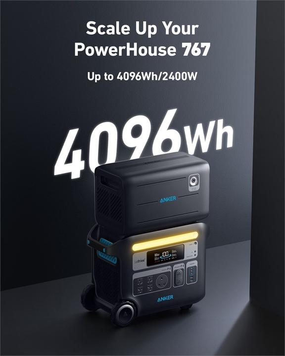 Actual product image Anker 760 Expansion battery 2048Wh for 767 (2048 Wh, 20.70 kg)