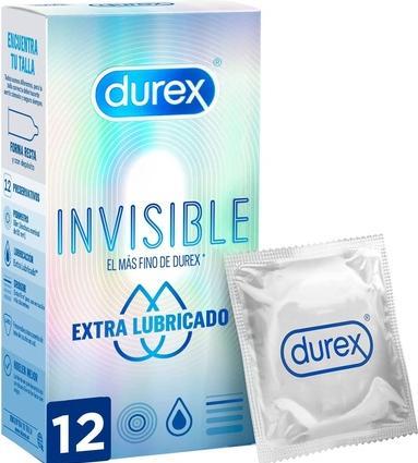 Actual product image Durex Invisible Extra Lubricated 12 Units (12 pcs.)
