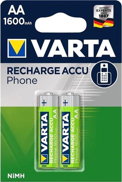 Actual product image Varta Battery suitable for Siemens Gigaset 3015 Comfort, AA NiMH battery 1600mAh
