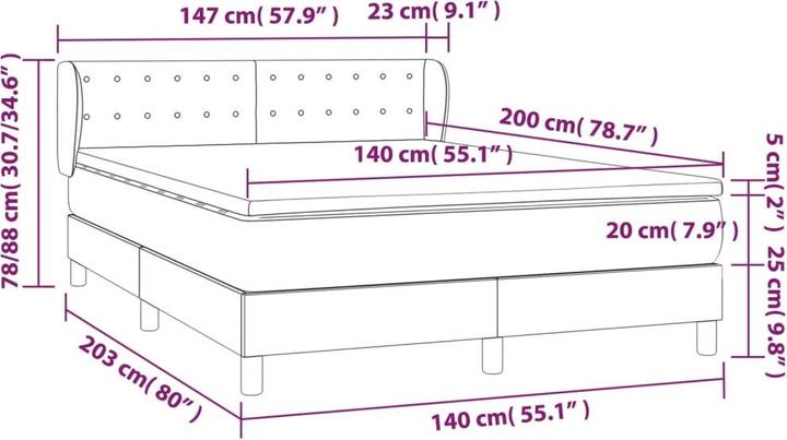 Produktbild VidaXL Stoddard (140 x 200 cm)