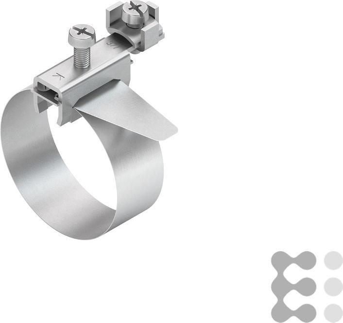 Produktbild Kleinhuis GmbH Co. KG Erdungs-Bandschelle mit Anschlussklemme 37/6