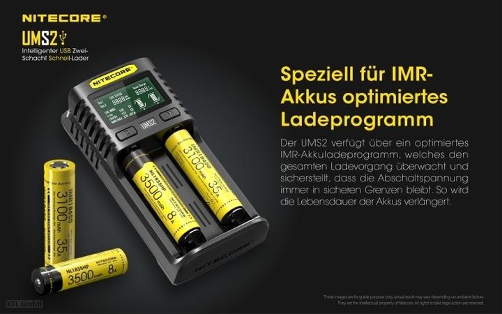 Produktbild Nitecore UMS2 (1 Stk., AAA, AA, Ladegerät ohne Akku)