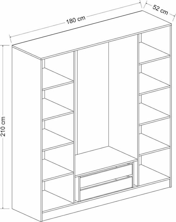 Actual product image Hanah Home Kaley (180 x 52 x 210 cm)