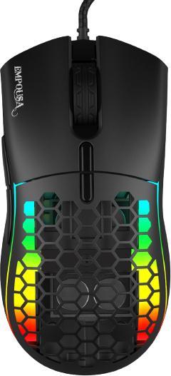 Actual product image Inca RGB 6 Led 10000 DPI 7D Macro Keys with Double Cap Prof. gaming mouse (Cable)