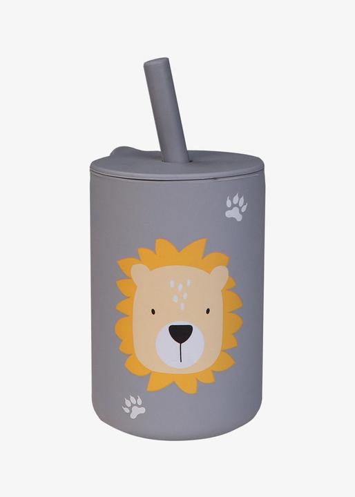Image du produit Tryco Baby Silikonbecher mit Strohhalm Löwe
