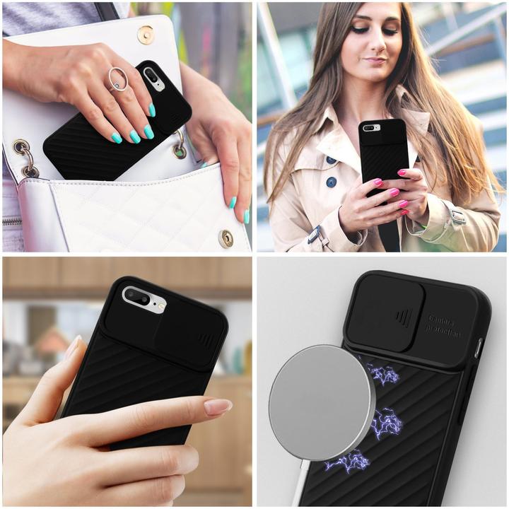 Immagine prodotto Cadorabo Cover in TPU con protezione della fotocamera (Apple iPhone 7 Plus, Apple iPhone 7s Plus)