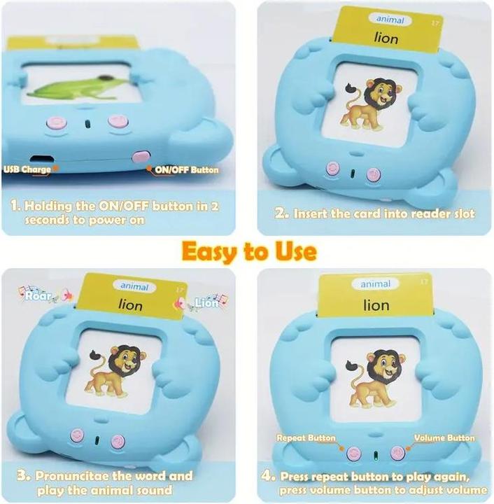 Actual product image Cbx Talking flash cards, 510 words in German and English, Montessori educational game (German, English)
