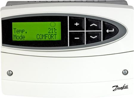 Produktbild Danfoss ECL Komfort 110 230 VAC med ur