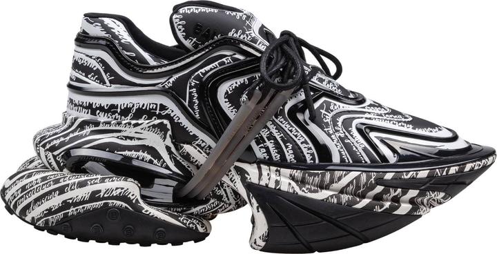 Balmain sneakers unicorn wave color black/white (42)