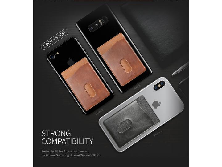 Image du produit Floveme Porte-cartes Housse en cuir autocollante pour smartphones (Universel)