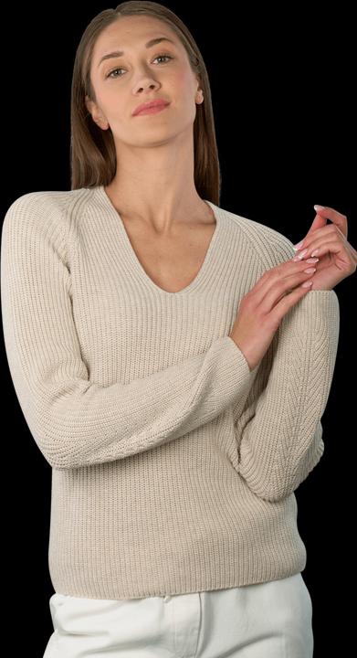 Produktbild Marc O'Polo Cardigan Stich Pullover V-Neck sandy melange (M)