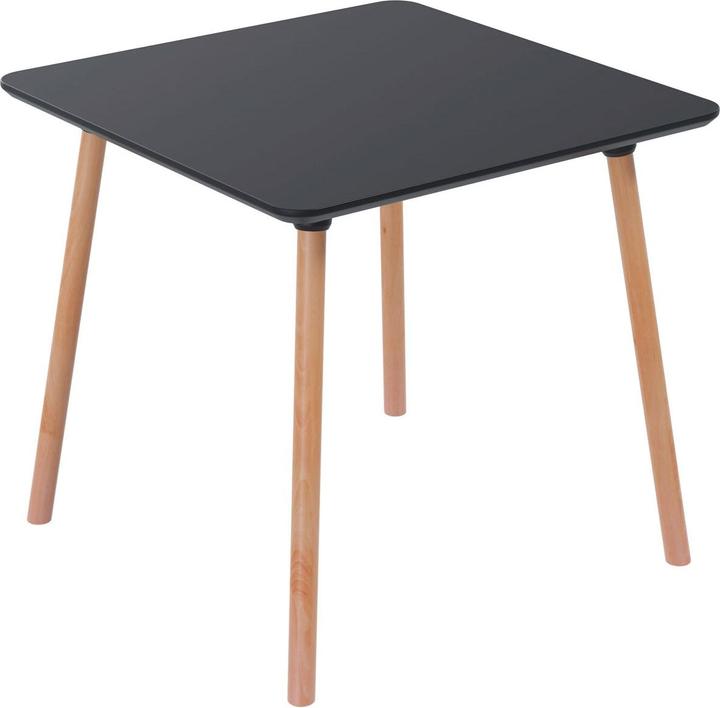 Paperflow PALOMBA Bistrotisch Holz schwarz 80,0 x 80,0 x 75,0 cm (80 x 80 x 75 cm)