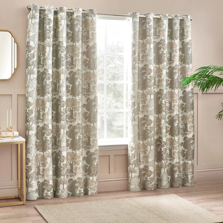 Produktbild Wylder Ösenvorhänge Woodlands Jacquard Floral (229 x 183 cm)