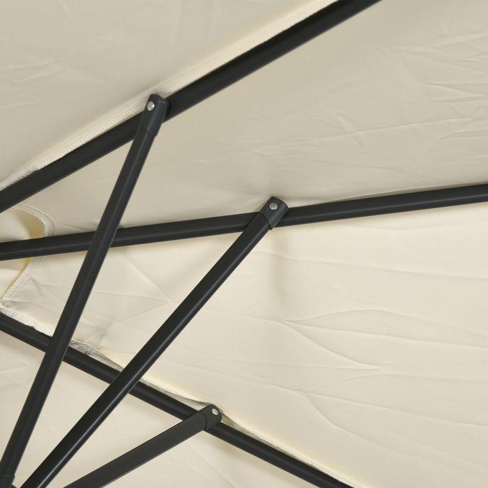 Actual product image Swisshandel24 Tiltable double parasol, polyester, cream 150 x 295cm (2.95 m)