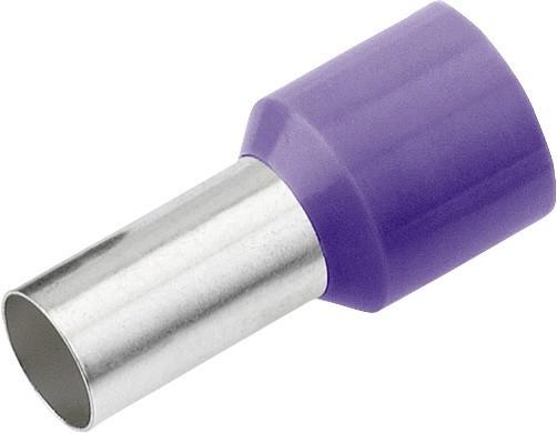 Actual product image Cimco Wire end ferrule 0.25 mm² 6 mm Partially insulated Purple 18 0988 100 pcs.