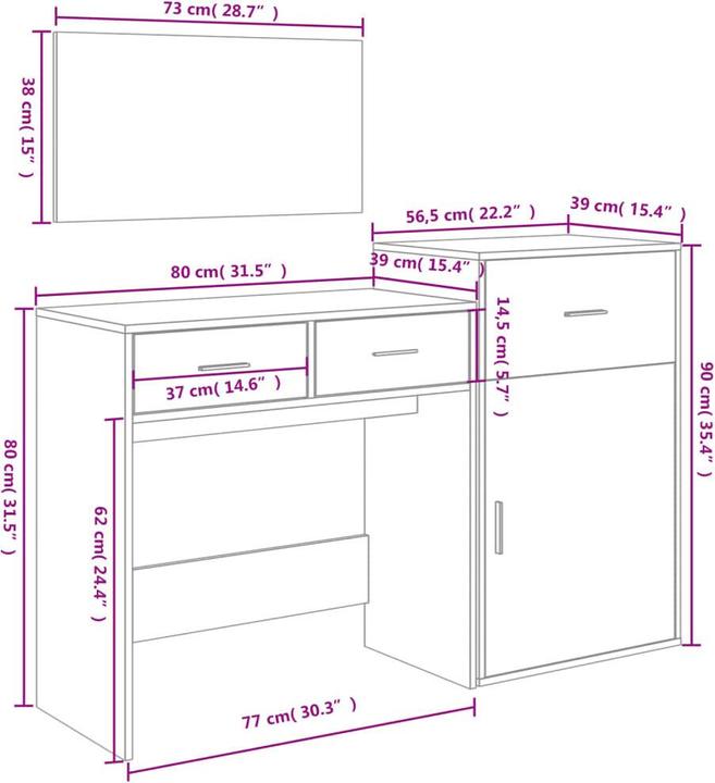 Image du produit VidaXL Katusha (80 x 39 x 80 cm)