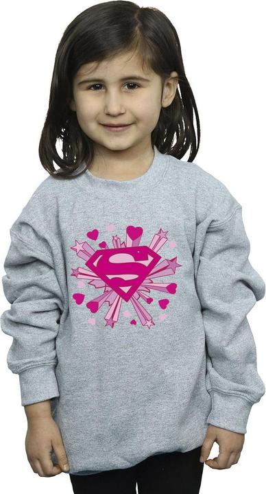 Image du produit - Sweat SUPERMAN PINK HEARTS AND STARS LOGO - Fille (116)