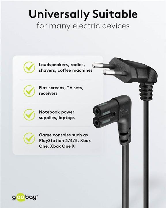 Actual product image Goobay CEE 7/16 – C7 (5 m)