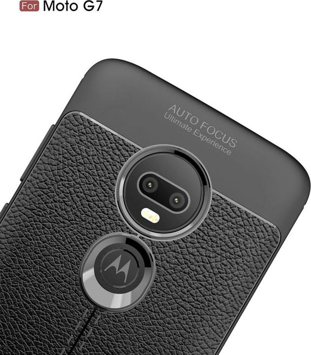Actual product image Screenguard Motorola Moto G7 Plus Sleeve Leather Design TPU Cover (Motorola Moto G7 Plus)