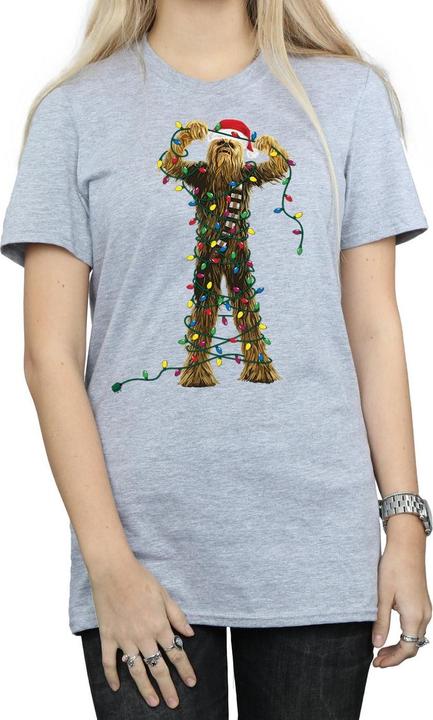 Immagine prodotto Star Wars Chewbacca Christmas Lights Maglietta Ampia Donna (S)